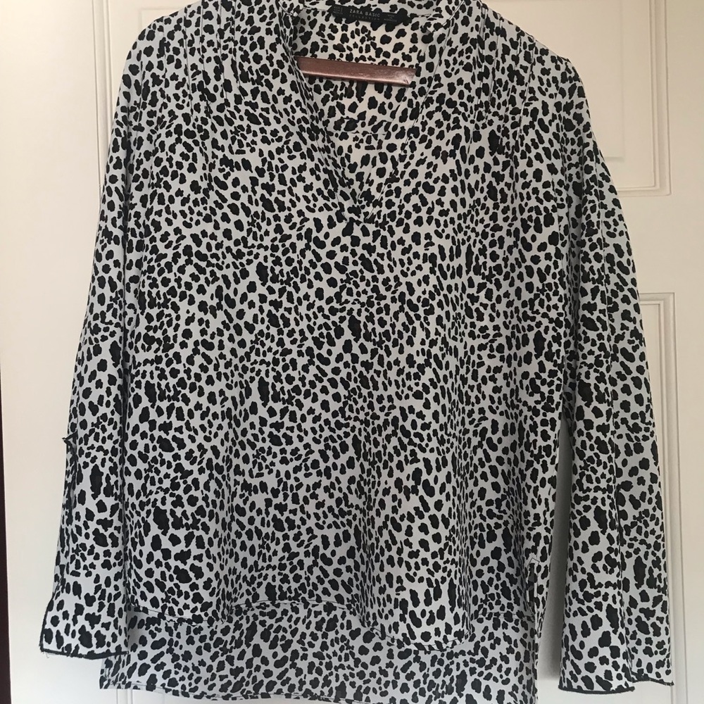 Zara leopard blouse